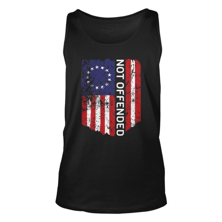 Betsy Ross Flag 1776 Not Offended Vintage American Flag Usa Unisex Tank Top