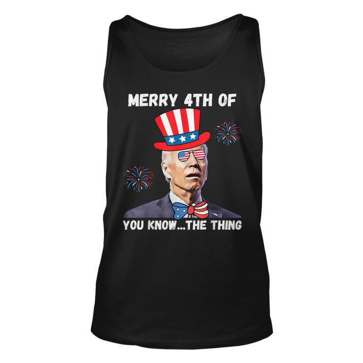 Biden Dazed Merry 4Th Of You Know The Thing 4Th Of July  Unisex Tank Top