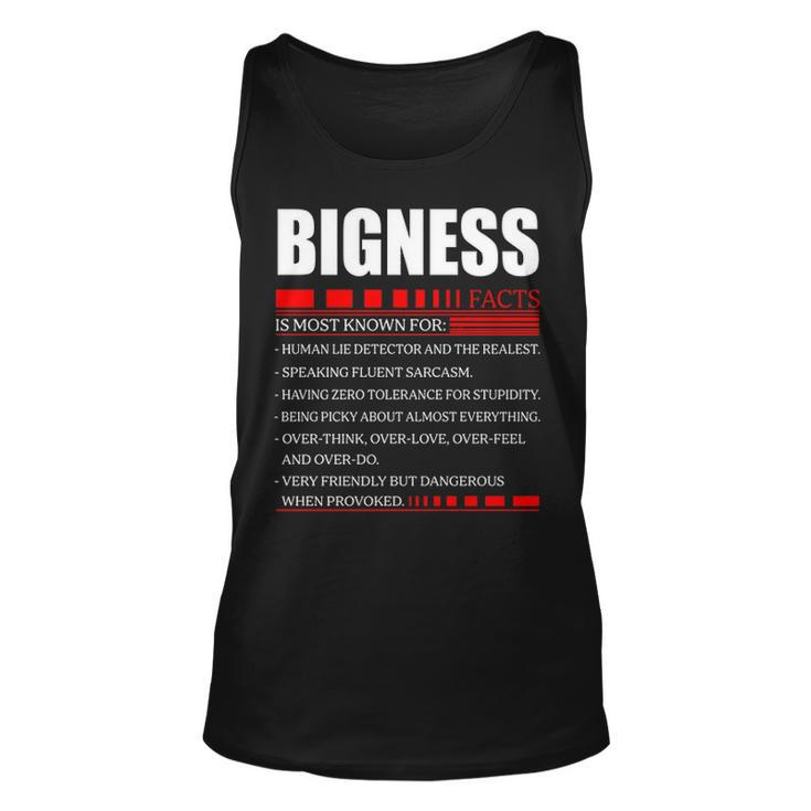 Bigness Fact Fact T Shirt Bigness Shirt  For Bigness Fact Unisex Tank Top