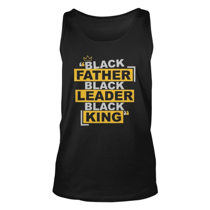Mens Black Father Black Leader Black King African American Pride Tank Top