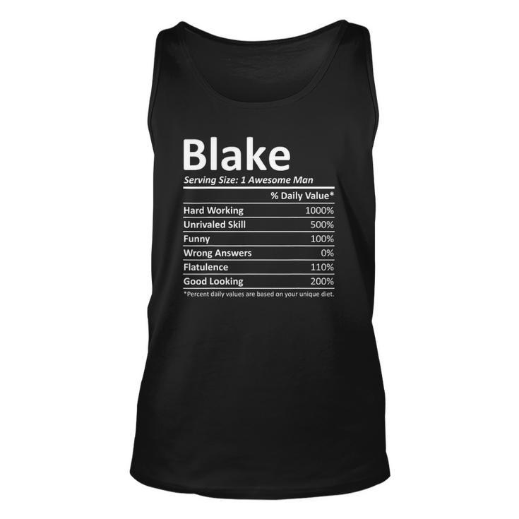 Blake Nutrition Funny Birthday Personalized Name Gift Idea Unisex Tank Top