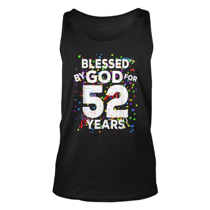 Blessed By God For 52 Years  Happy 52Nd Birthday   Unisex Tank Top