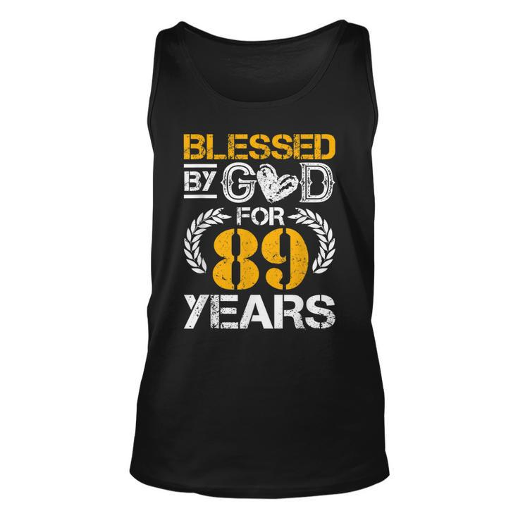 Blessed By God For 89 Years 89Th Birthday Since 1933 Vintage  Unisex Tank Top