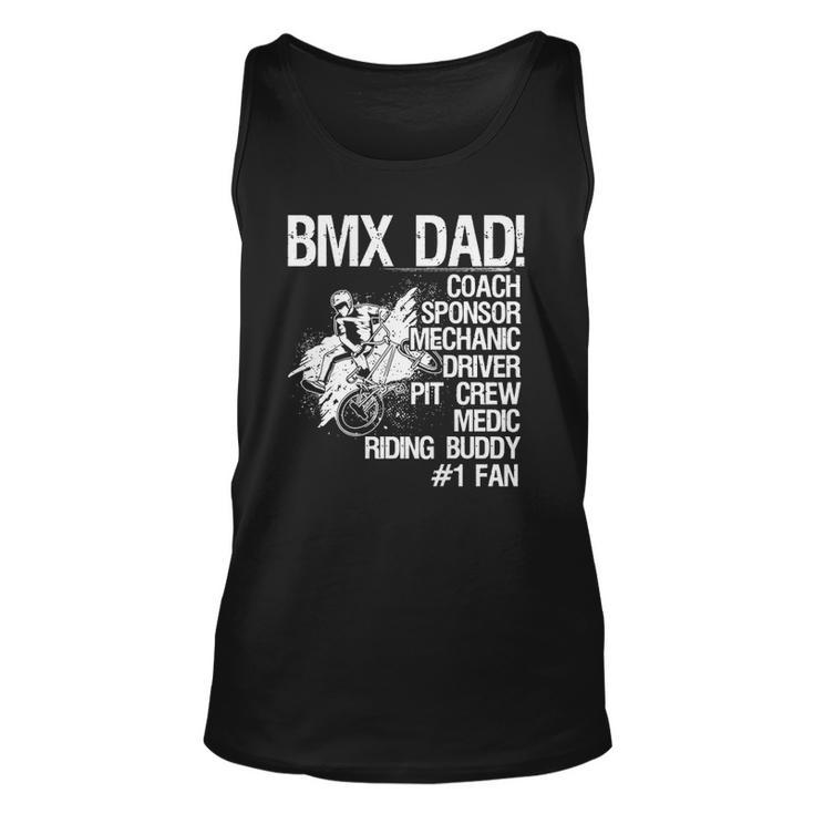 Bmx Dad Coach Sponsor Mechanic Driver On Back Classic Unisex Tank Top