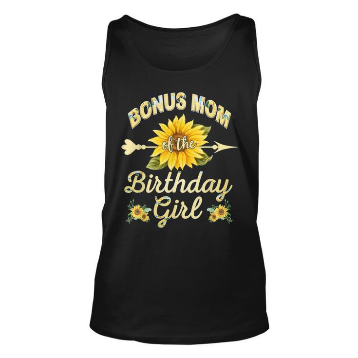 Bonus Mom Of The Birthday Girl Sunflower Family Matching  Unisex Tank Top
