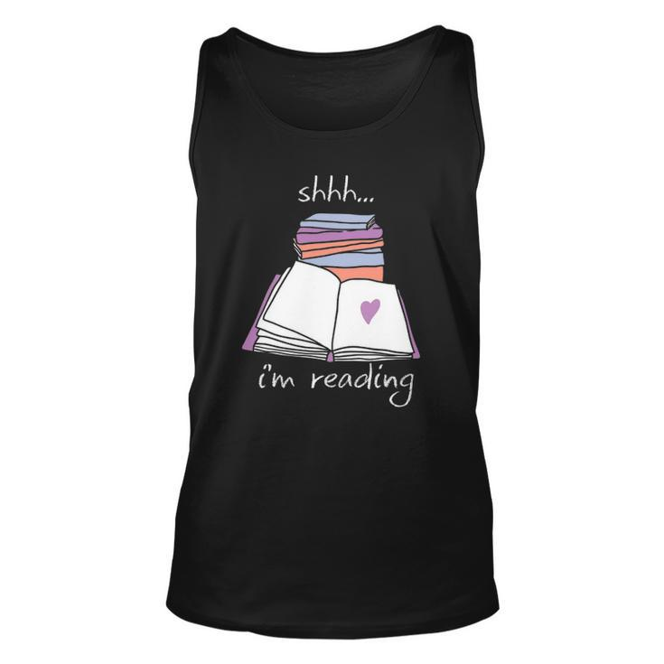 Book Reading Library Shh Im Reading Unisex Tank Top