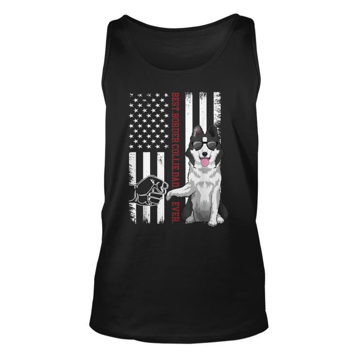 Border Collie Dad Dog American Flag Border Collie Outfit Men Unisex Tank Top