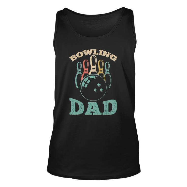 Bowling Dad Funny Bowler Graphic For Fathers Day Unisex Tank Top