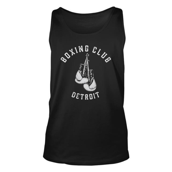Boxing Club Detroit Distressed Gloves Unisex Tank Top