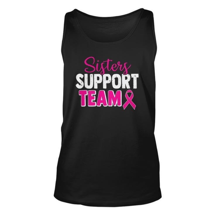 Breast Cancer Awareness Pink Ribbon Sisters Support Team Unisex Tank Top