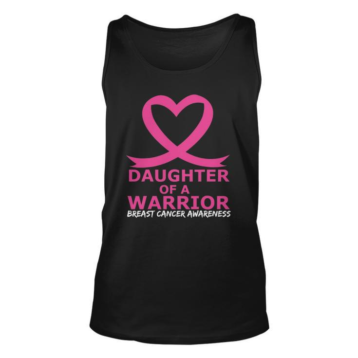 Breast Cancer Daughter Of A Warrior Pink Heart Ribbon Unisex Tank Top