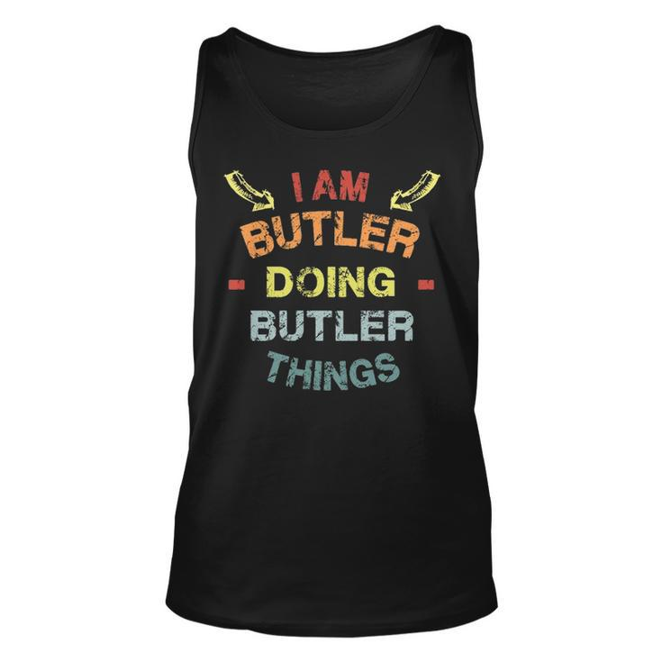 Butler Shirt Family Crest Butler T Shirt Butler Clothing Butler Tshirt Butler Tshirt Gifts For The Butler Png Unisex Tank Top