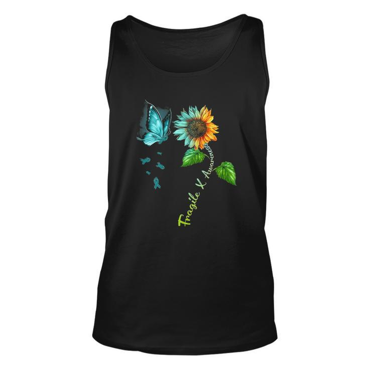 Butterfly Sunflower Fragile X Awareness Syndrome Unisex Tank Top