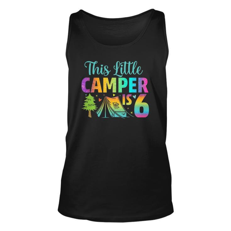Camper Kids Birthday 6 Years Old Camping 6Th B-Day Funny Unisex Tank Top