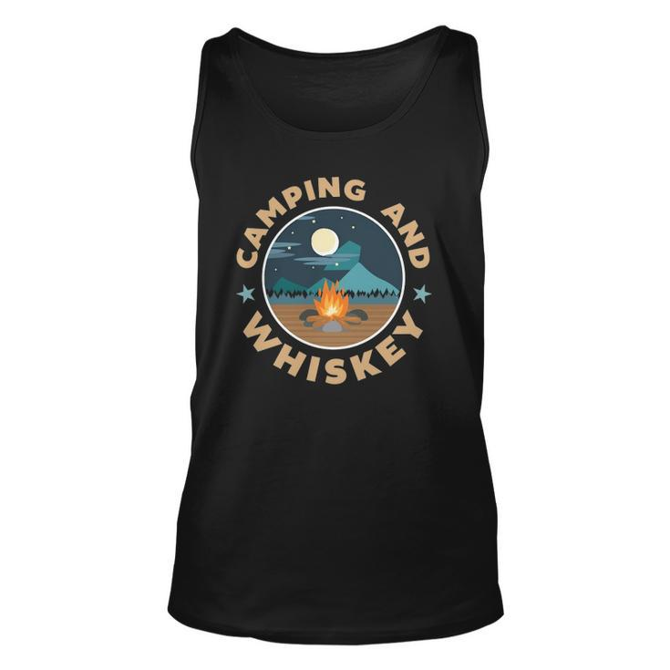 Camping  Hiking Road Trip Camping And Whiskey  Unisex Tank Top