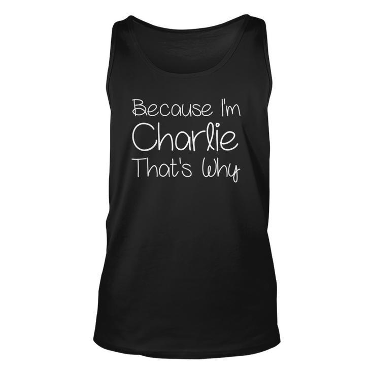 Charlie Funny Personalized Birthday Women Name Gift Idea Unisex Tank Top