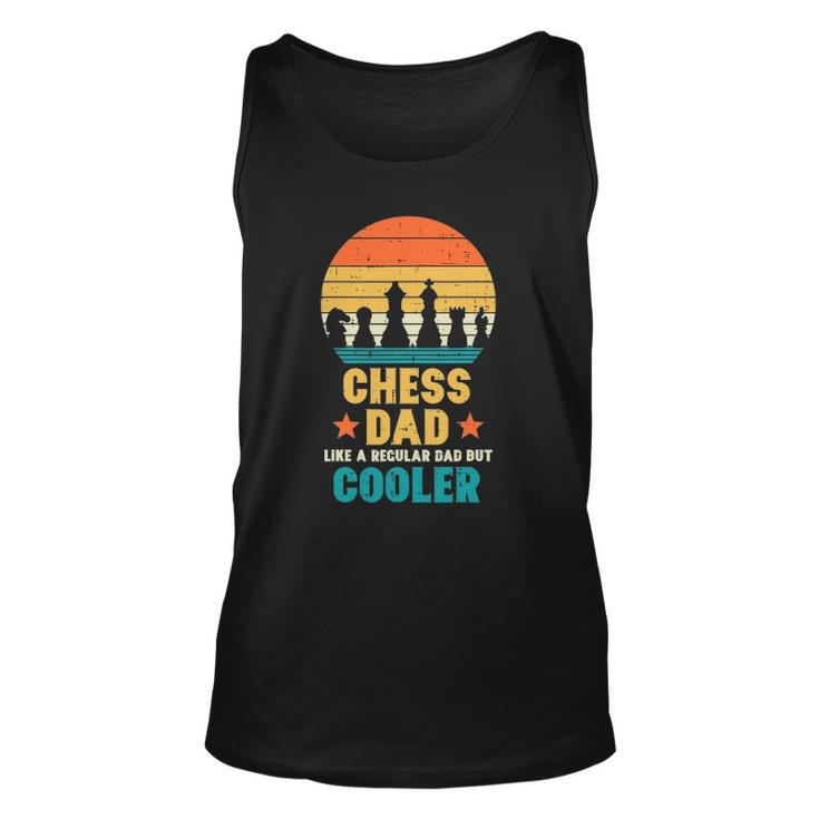 Mens Chess Dad Regular But Cooler Retro Fathers Day Player Men Tank Top