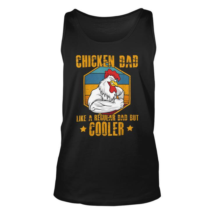 Chicken Chicken Chicken Dad Like A Regular Dad Farmer Poultry Father Day_ Unisex Tank Top