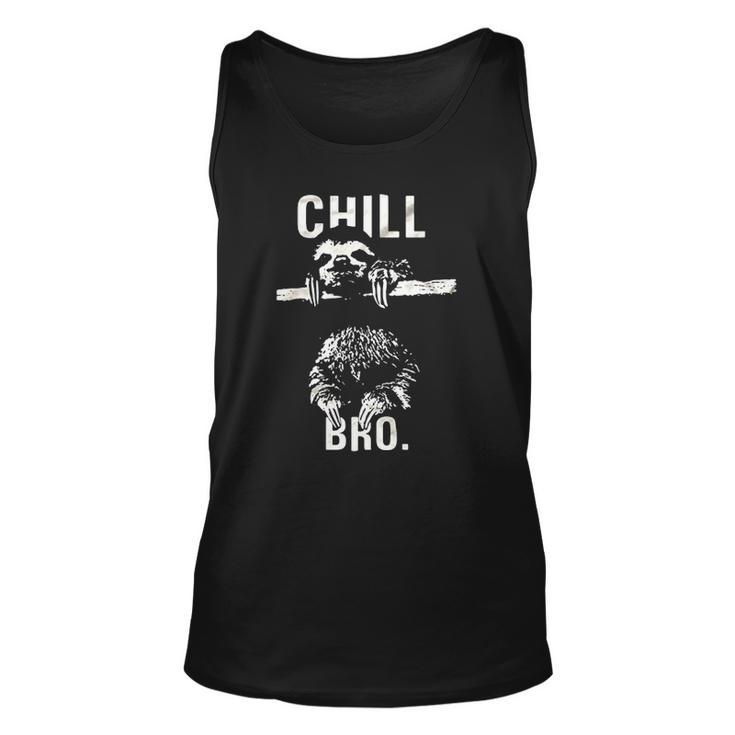 Chill Bro Cool Sloth On Tree Unisex Tank Top