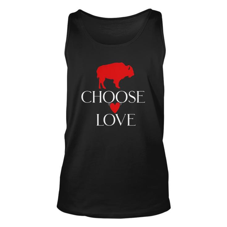 Choose Love Buffalo Red And White Unisex Tank Top