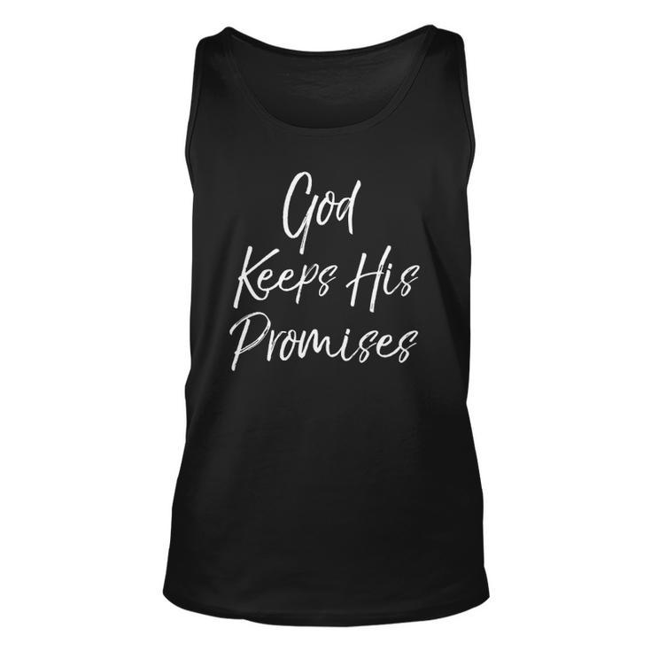 Christian Quote For Women Faithful God Keeps His Promises Unisex Tank Top
