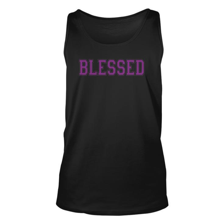 Christian S Blessed Purple Prayer Unisex Tank Top