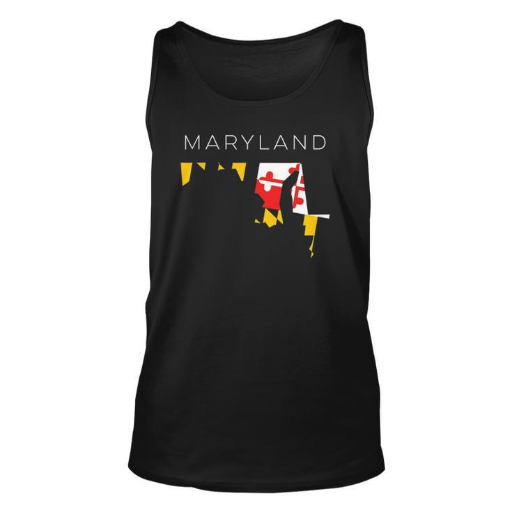 Classy Maryland State Flag Printed Graphic Tee Unisex Tank Top