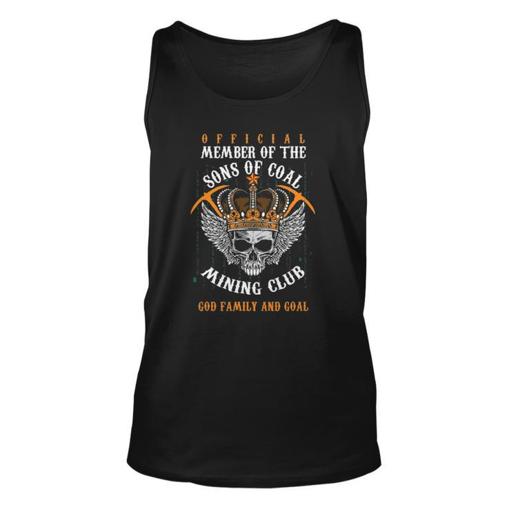 Coal Miner Collier Pitman Mining Member Of The Sons Of Coal Unisex Tank Top