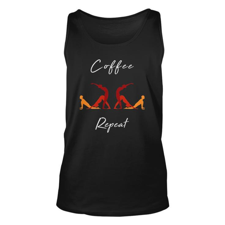 Coffee Yoga Repeat Workout Fitness Unisex Tank Top
