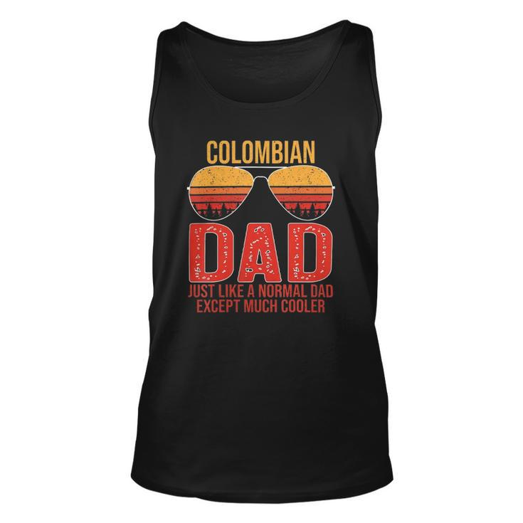 Colombian Dad Retro Sunglasses Colombia Fathers Day Unisex Tank Top