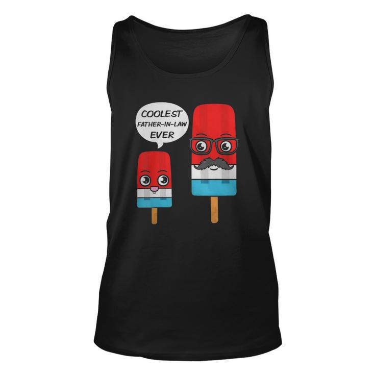 Coolest Father-In-Law Ever Fathers Day Popsicle Ice Cream Unisex Tank Top