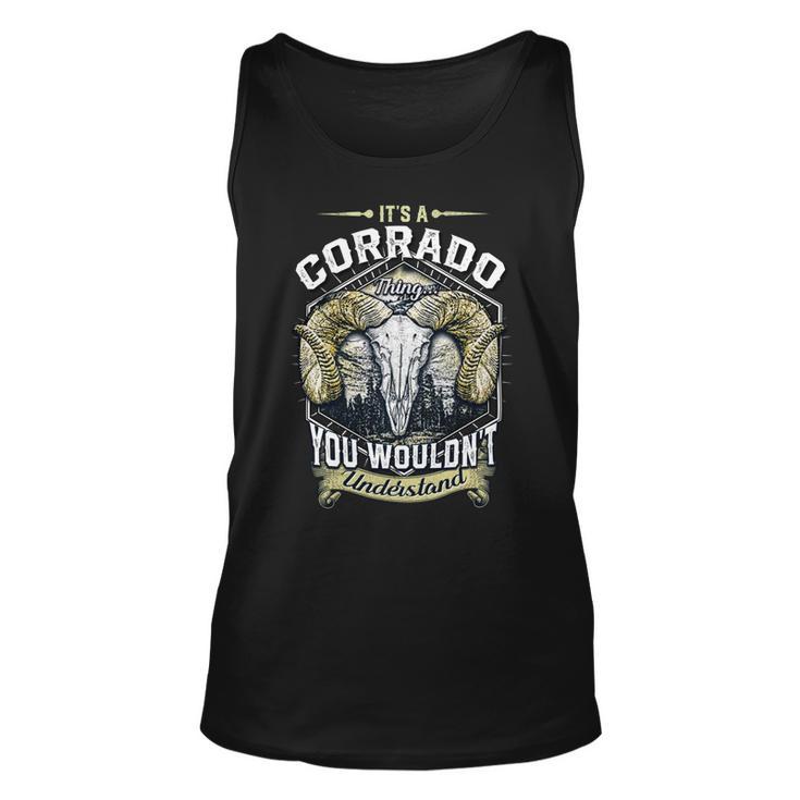 Corrado Name Shirt Corrado Family Name V4 Unisex Tank Top