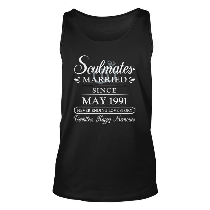 Couple Married Since May 1991 31St Wedding Anniversary Unisex Tank Top