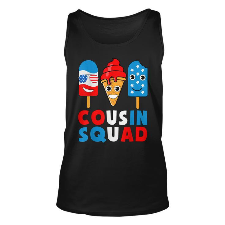 Cousin Squad 4Th Of July Cousin Crew American Flag Ice Pops  Unisex Tank Top