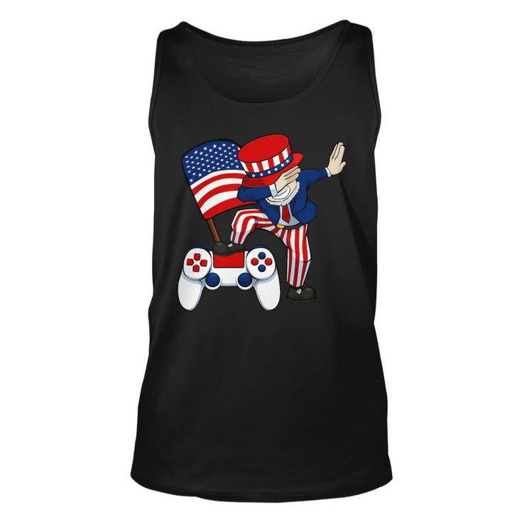 Dabbing Patriotic Gamer 4Th Of July Video-Game Controller T-Shirt Unisex Tank Top