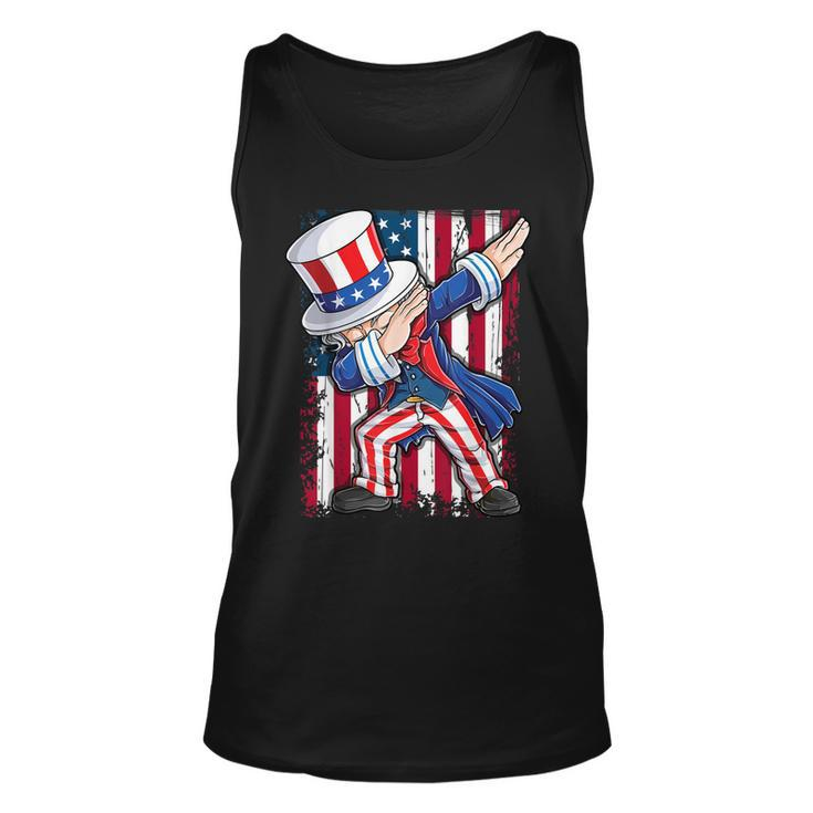 Dabbing Uncle Sam T  4Th Of July Men Kids Boys Gifts  Unisex Tank Top