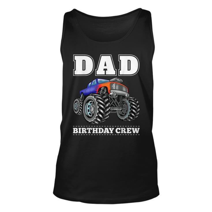Dad Birthday Crew Monster Truck Theme Party  Unisex Tank Top