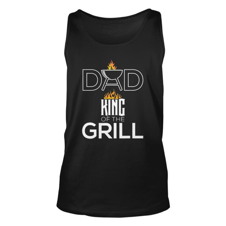 Dad King Of The Grill Funny Bbq Fathers Day Barbecue Unisex Tank Top