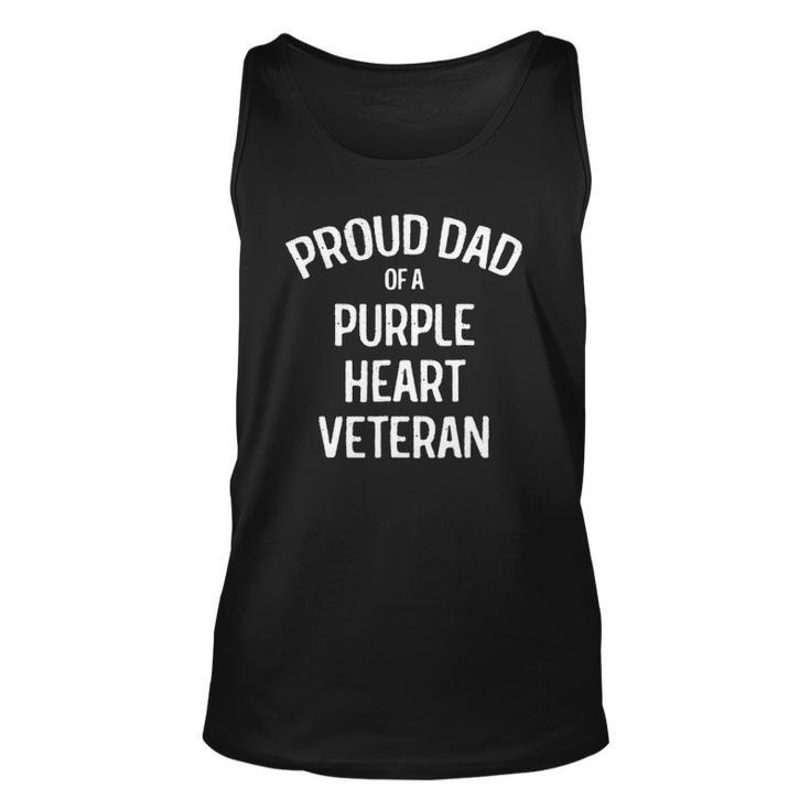 Dad Of Purple Heart Veteran  Proud Military Family Gift Unisex Tank Top