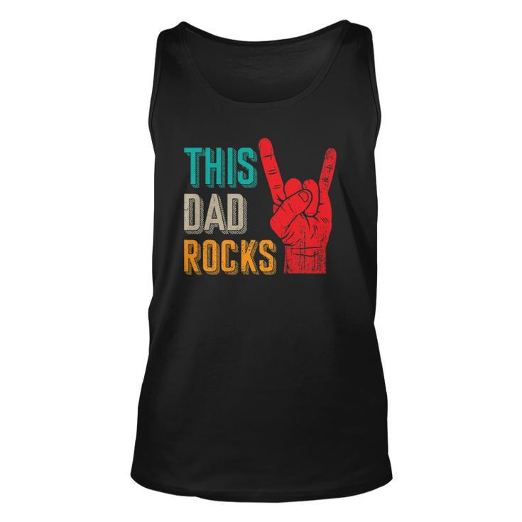 Mens This Dad Rocks Desi For Cool Father Rock And Roll Music Tank Top