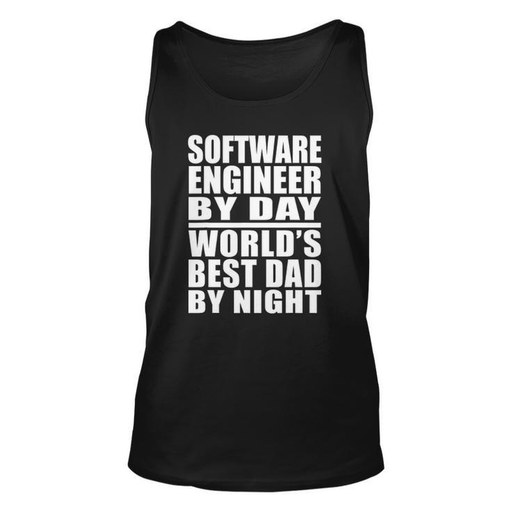 Dad Tee Software Engineer Best Dad Fathers Day Gift Unisex Tank Top