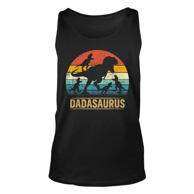 Dada Dinosaur T Rex Dadasaurus 4 Kids Fathers Day  Unisex Tank Top