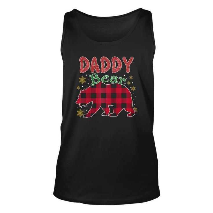 Daddy Bear Plaid Buffalo Pajama Matching Christmas Raglan Baseball Tee Tank Top