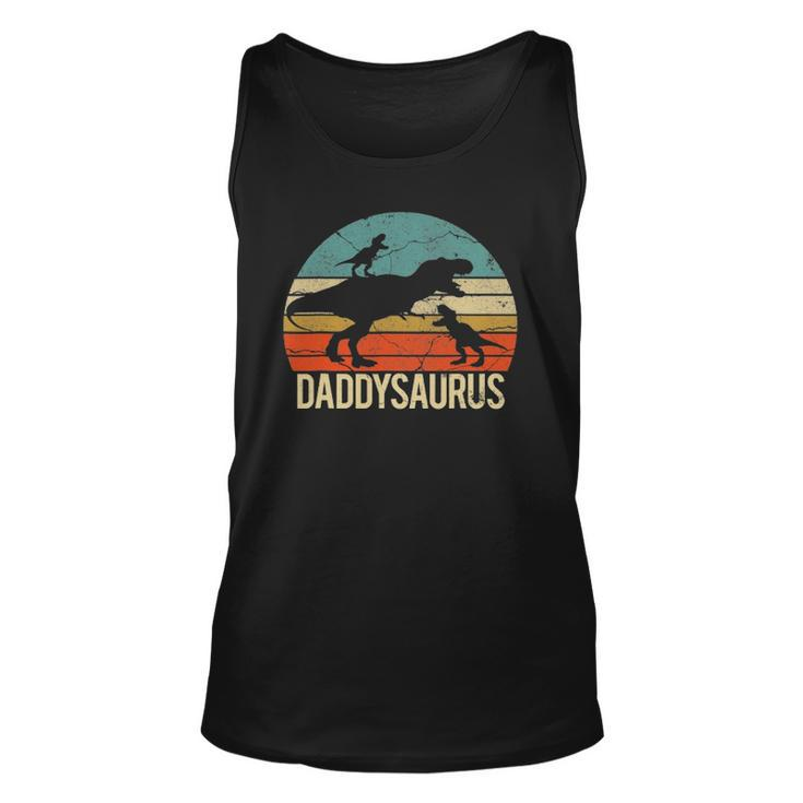 Daddy Dinosaur Daddysaurus Two Kids Christmas Gifts For Da Unisex Tank Top