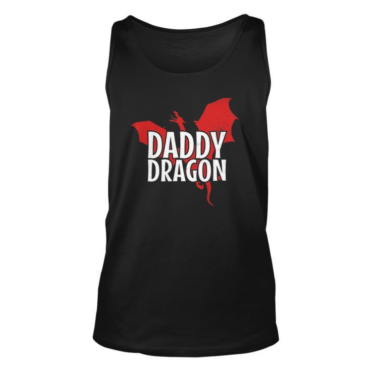 Daddy Dragon Mythical Legendary Creature Fathers Day Dad Unisex Tank Top