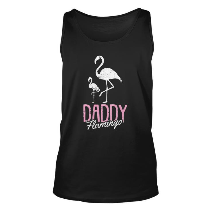 Daddy Flamingo Fathers Day Cute Bird Summer Papa Dad-A Pops Unisex Tank Top