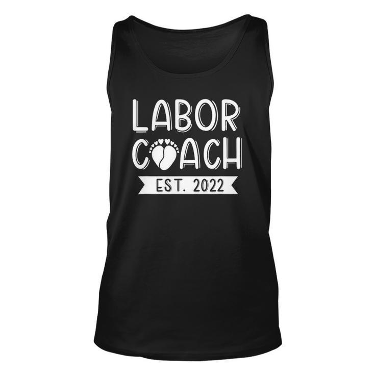 Daddy Labor Coach Est 2022 Baby Announcement Dad To Be Unisex Tank Top
