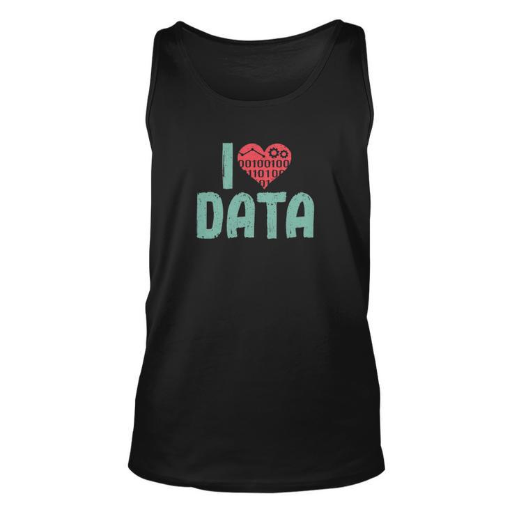 Data Encoder I Love Statistics Data Science Data Analysts Unisex Tank Top
