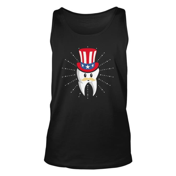 Dental Tooth Hat 4Th Of July Usa Flag Dentist Unisex Tank Top
