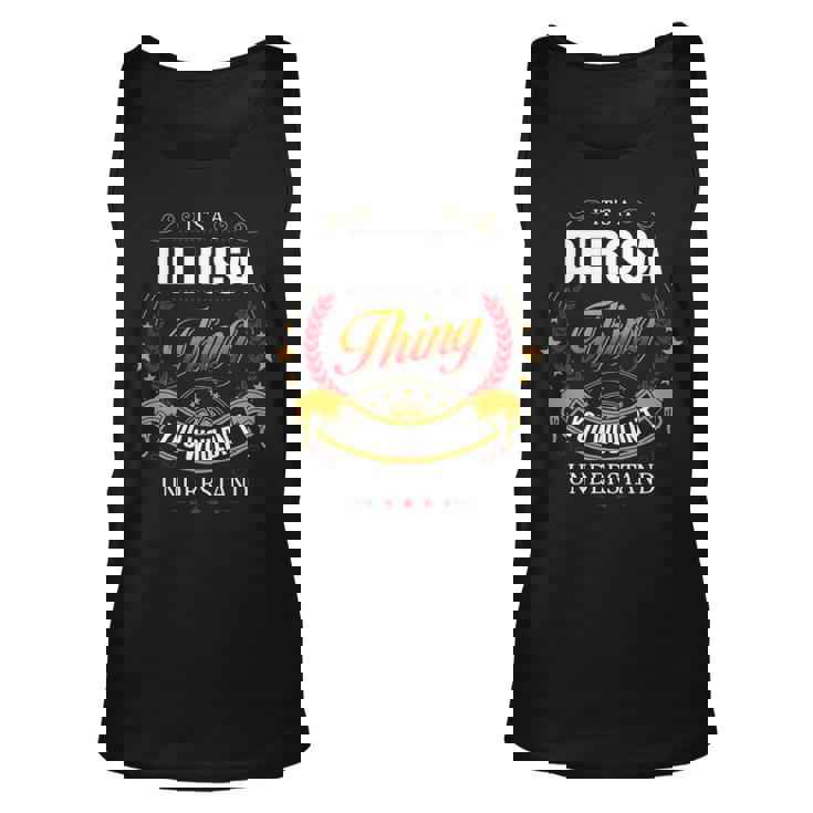 Derosa Shirt Family Crest Derosa T Shirt Derosa Clothing Derosa Tshirt Derosa Tshirt Gifts For The Derosa  Unisex Tank Top